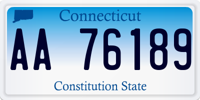 CT license plate AA76189