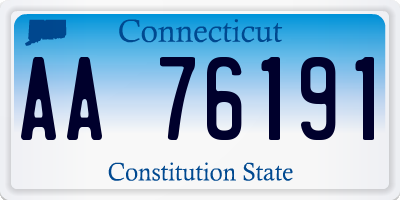 CT license plate AA76191