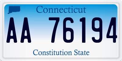 CT license plate AA76194