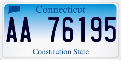 CT license plate AA76195