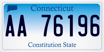 CT license plate AA76196