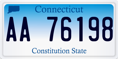 CT license plate AA76198