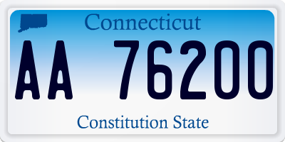 CT license plate AA76200