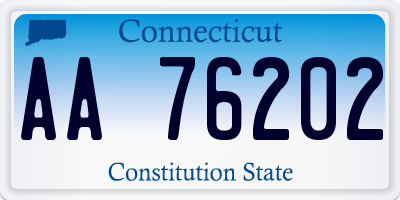 CT license plate AA76202