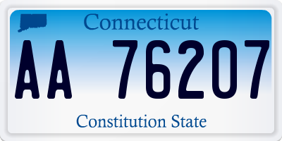 CT license plate AA76207