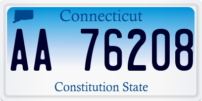 CT license plate AA76208