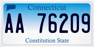 CT license plate AA76209