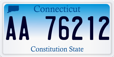 CT license plate AA76212