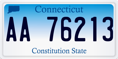 CT license plate AA76213