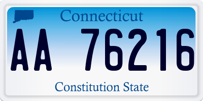 CT license plate AA76216