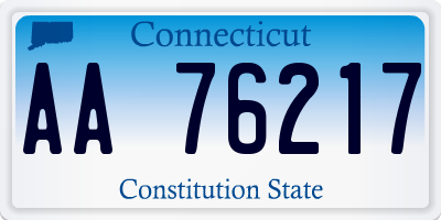 CT license plate AA76217