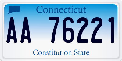 CT license plate AA76221