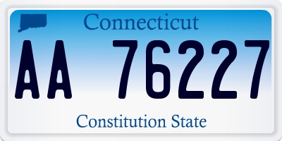 CT license plate AA76227