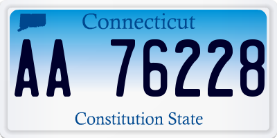 CT license plate AA76228