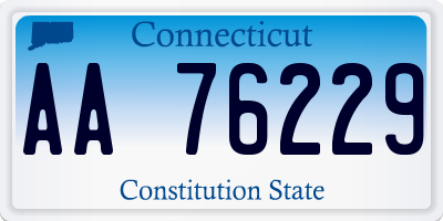 CT license plate AA76229