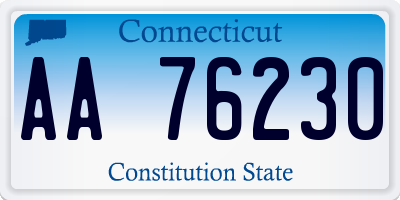 CT license plate AA76230