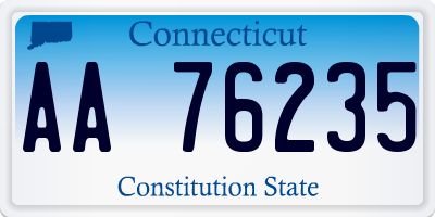 CT license plate AA76235