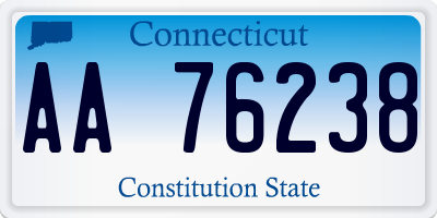 CT license plate AA76238