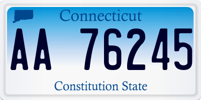 CT license plate AA76245