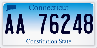 CT license plate AA76248