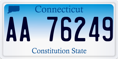 CT license plate AA76249