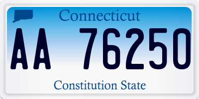 CT license plate AA76250