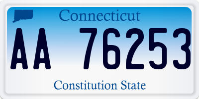 CT license plate AA76253