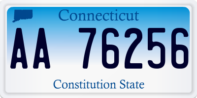 CT license plate AA76256