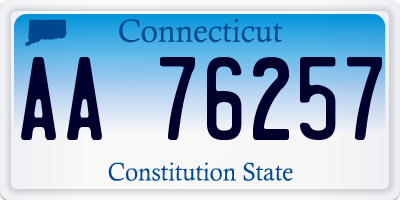 CT license plate AA76257