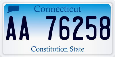 CT license plate AA76258