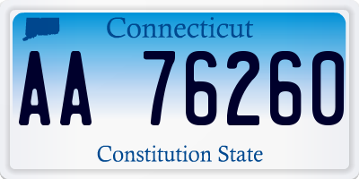 CT license plate AA76260