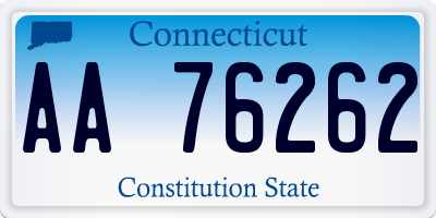 CT license plate AA76262