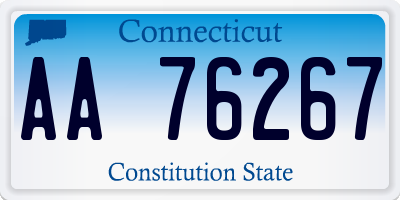 CT license plate AA76267