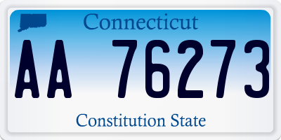 CT license plate AA76273