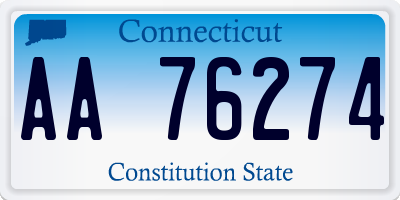 CT license plate AA76274