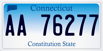 CT license plate AA76277