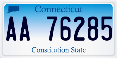 CT license plate AA76285