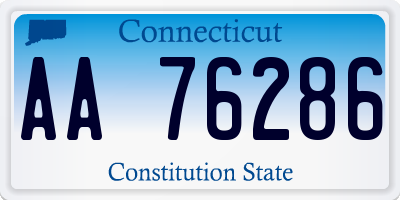 CT license plate AA76286