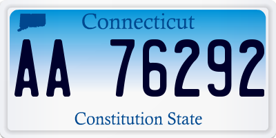 CT license plate AA76292