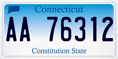 CT license plate AA76312