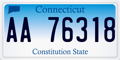 CT license plate AA76318