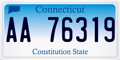 CT license plate AA76319