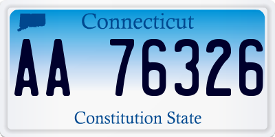 CT license plate AA76326