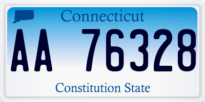 CT license plate AA76328