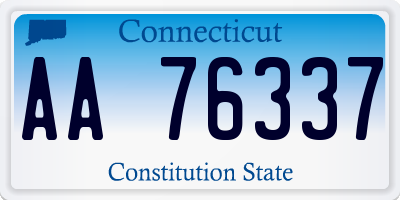 CT license plate AA76337