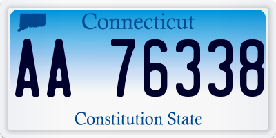CT license plate AA76338