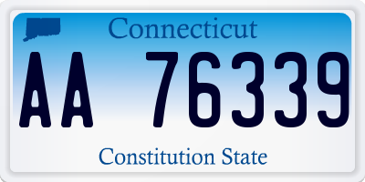 CT license plate AA76339