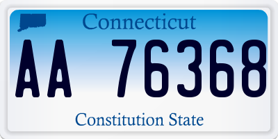 CT license plate AA76368