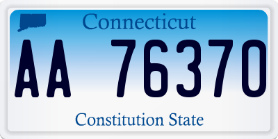 CT license plate AA76370