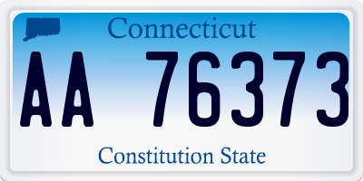 CT license plate AA76373